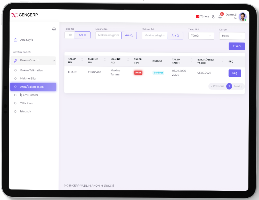 Saha Çalışanlarının Takibi