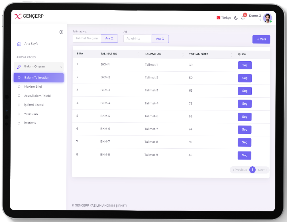 Bordro uygulamaları ile entegre