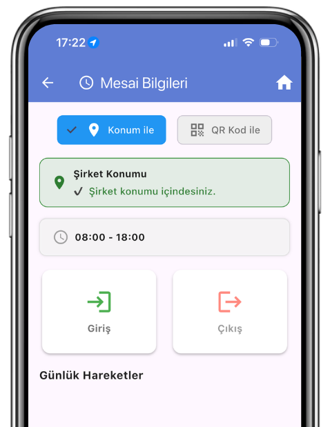 Konum Doğrulamalı Giriş ve Çıkış